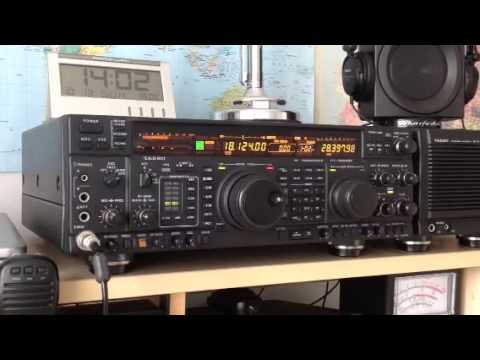 G1JPV & IZ0RVI 17m QSO Yaesu FT-1000MP Amateur Radio
