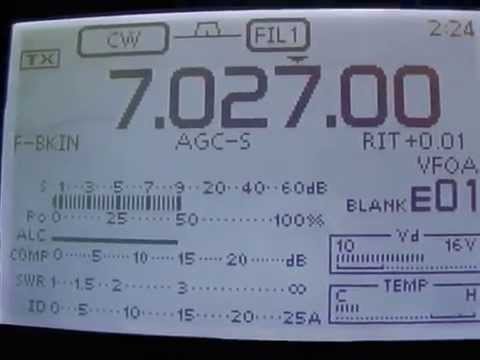 ICOM IC-7100 first cw qso...