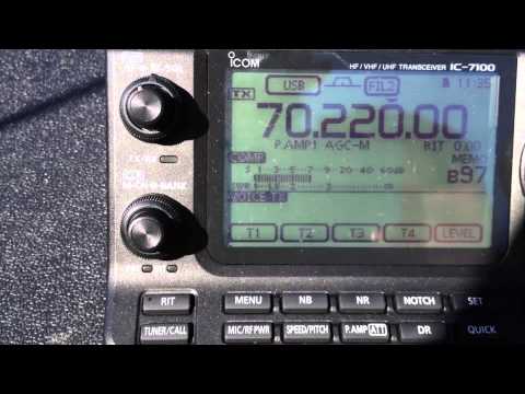 M0TAZ testing 6 element 4m beam on 70MHz with Icom IC-7100