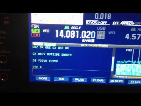 Kenwood TS-990 - RTTY Internal Decoder Test on 14.081 Mhz - 30.07.2013