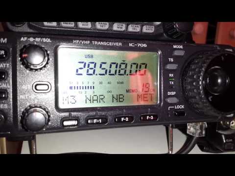 TA3GO de 2E0IJK 10 meter amateur radio on icom 706