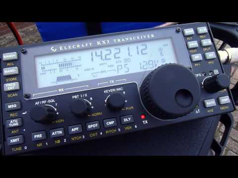 QRP Demo with KX3 and 15ft whip on motorcycle.