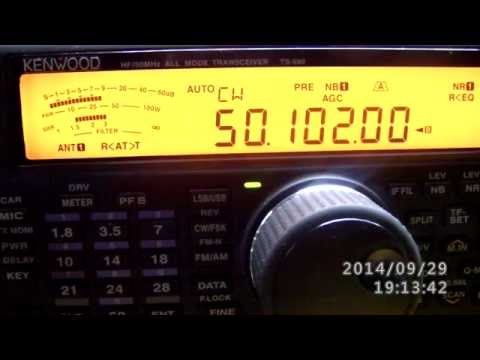 HAM RADIO 6m DX QSO NA-SA KENWOOD TS-590 ANT TH6 modified +3L