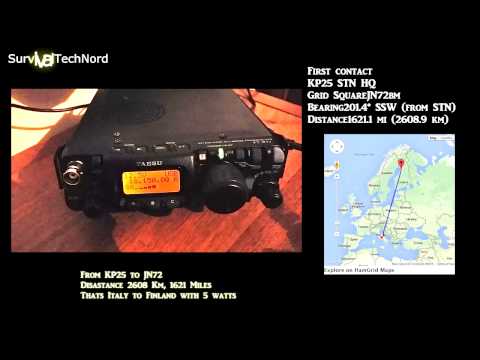5 watt Range Test | Finland - Italy 2700km | Yaesu FT-817ND