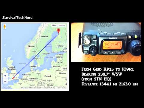 5 watt Range Test Finland - United Kingdom 2163KM | Yaesu FT-817ND