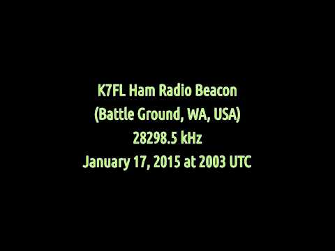K7FL Ham Radio Beacon (Battle Ground, Washington, USA) - 28298 kHz (CW)