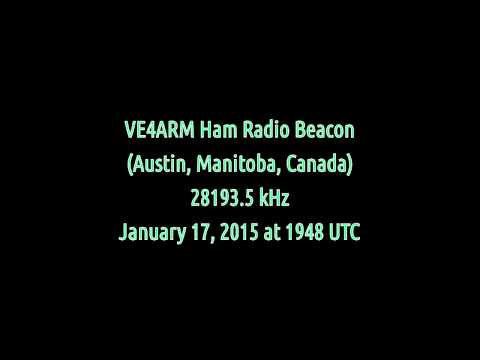 VE4ARM Ham Radio Beacon (Manitoba, Canada) - 28193.5 kHz