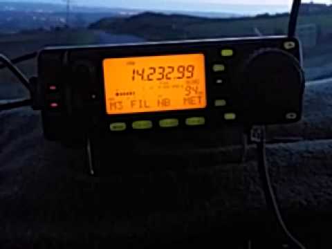 Icom IC-703 mobile from Winter Hill in Lancashire