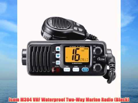 Icom M304 VHF Waterproof Two-Way Marine Radio (Black)
