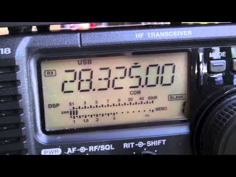 Monitoring 10 Meter Band with ICOM IC-718 100W HF Radio