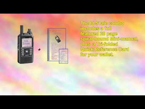 Icom Id51a Handheld Radio and Nifty Quick Reference Guide Bundle
