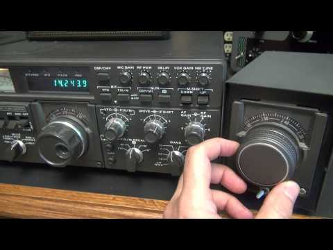 Kenwood digital TS-180s Transceiver External vfo Ham Radio Demo