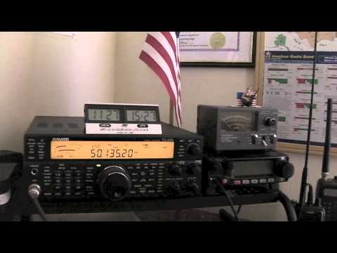 Working The Alpha EZ Military Antenna On 6 Meters With The Kenwood TS 590SG 6- 17- 2015