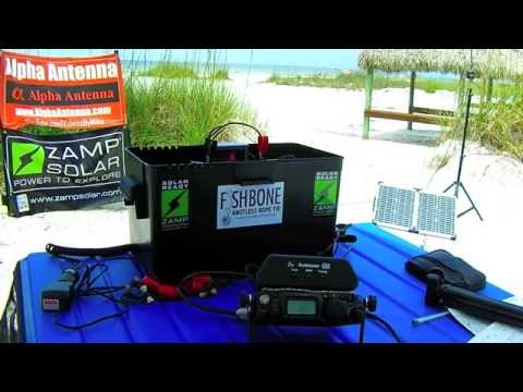 Testing The Alpha EZ Military Antenna 5 Watts QRP From Fort Meyers Beach 5-18-2015