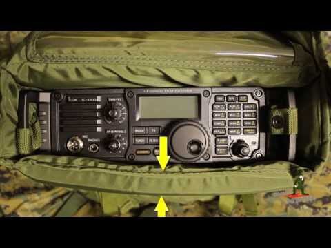 Packing the Icom IC-7200 HF Radio in Surplus Harris Falcon II Radio Pack