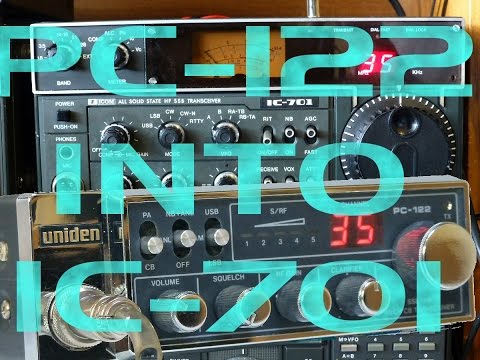 CQDX11.com CB Radio Uniden PC-122 into ICOM IC-701