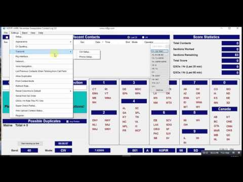 Icom 7000 November Sweepstakes CW Log Setup