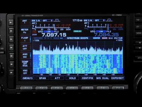 Icom IC 7851 Mouse Frequency Setting Operation