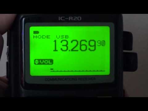 Gander Radio Volmet Icom IC R20 on 13270 10051 and 6604 Khz USB Shortwave