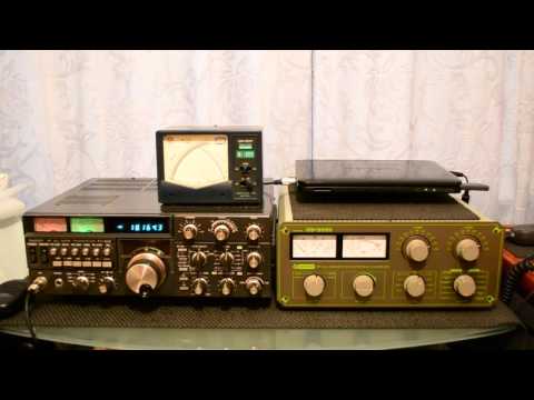 YAESU FT 102 HF TRANSCEIVER 9A2YM CALLING CQ CQ CQ ON 18MHZ BAND