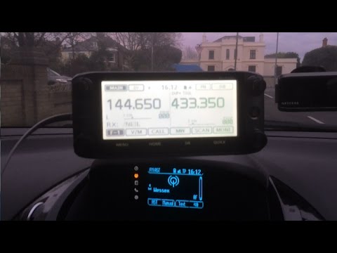 G0SEC in the car with the icom 5100 Dstar quick contact with Japan.