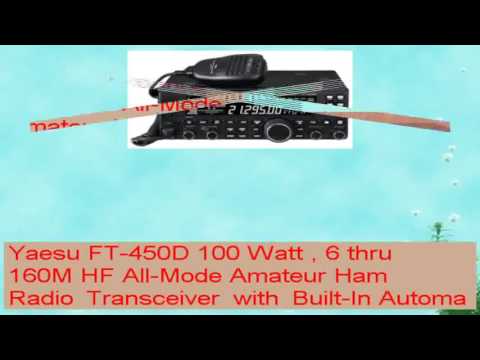 Yaesu FT450D 100 Watt  6 thru 160M HF AllMode Amateur Ham Radio Transceiver with BuiltIn