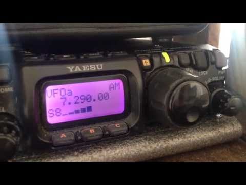 40m AM Ham Radio Transmission Received on Yaesu FT-817