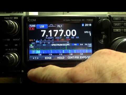 Setting the time and the UTC offset on the ICom 7300.