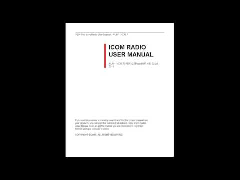 Icom Radio User Manual