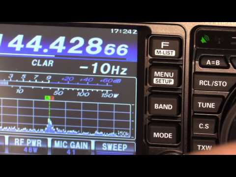 YAESU NEW FT-991A Colour Screen and Waterfall Demonstration