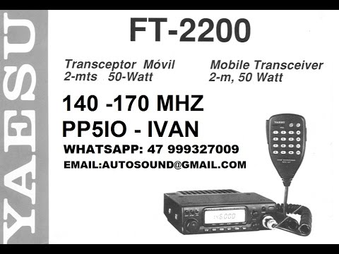 TRANSCEPTOR RADIO YAESU FT - 2200 - VHF 140 - 170 MHZ JAPAN DISPLAY REVERSO