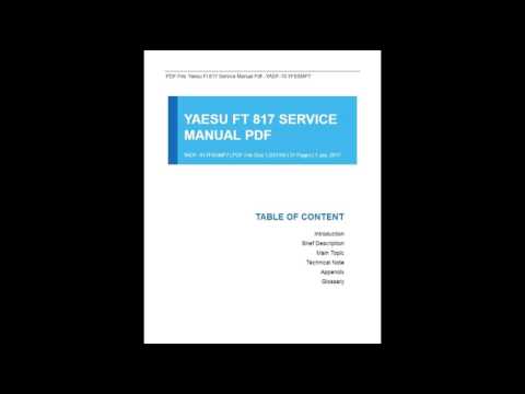 Yaesu Ft 817 Service Manual