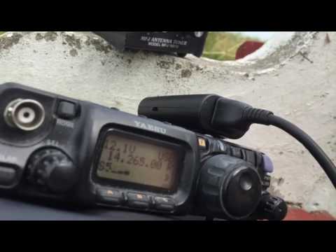 QRP Portable 20m HF contacts by the water   Yaesu FT 817