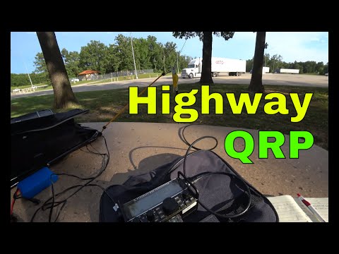 Stealth Public QRP Radio Ops | Rest Area Contact | KX2 Packtenna & Tree Throw Line